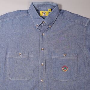 VTG Duck Head Shirt Mens Medium M Blue Chambray Denim Cotton Made in USA